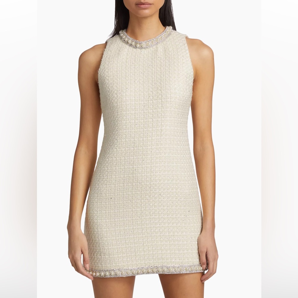 Alice + Olivia Coley Embellished Tweed Minidress - Picture 2 of 11